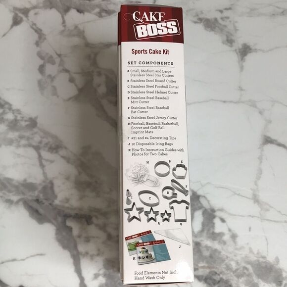 NIB Cake Boss Sports Cake 28 Piece Decorating Kit - Picture 3 of 6
